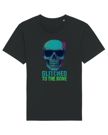 Glitched to the Bone Skull Black