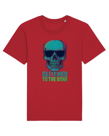 Glitched to the Bone Skull Red