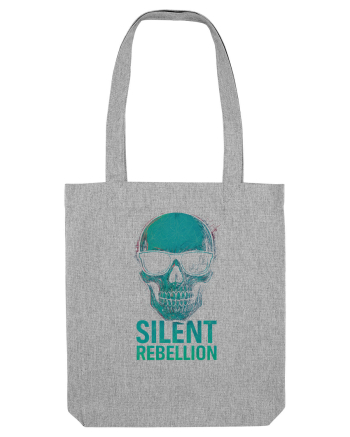 Silent Rebellion Skull Heather Grey