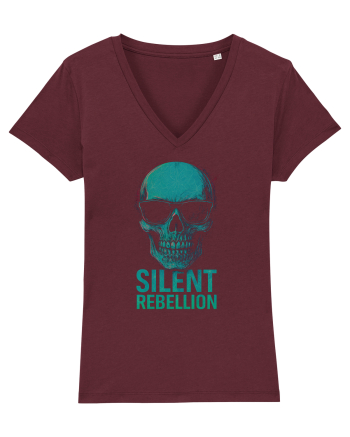 Silent Rebellion Skull Burgundy
