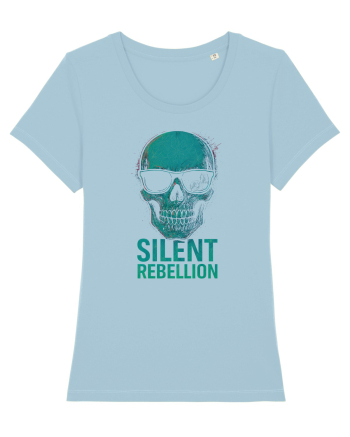 Silent Rebellion Skull Sky Blue