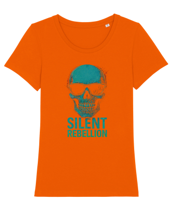 Silent Rebellion Skull Bright Orange