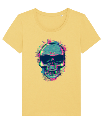 Neon Glitchy Bloom Skull | Vaporwave Trippy Techno Rave EDM Party  Jojoba