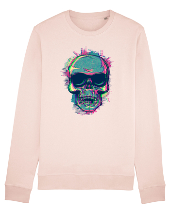 Neon Glitchy Bloom Skull | Vaporwave Trippy Techno Rave EDM Party  Candy Pink