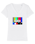 OFFLINE Tricou mânecă scurtă guler V Damă Evoker