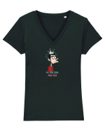 I`M TOO COOL FOR THIS - print 2 Tricou mânecă scurtă guler V Damă Evoker