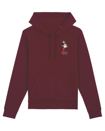 I`M TOO COOL FOR THIS - print 2 lateral Burgundy