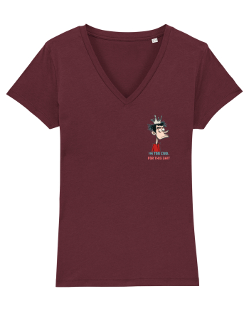 I`M TOO COOL FOR THIS SH*T - print 2 lateral Burgundy