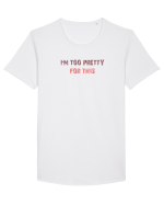 I`M TOO PRETTY FOR THIS Tricou mânecă scurtă guler larg Bărbat Skater