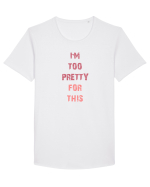 I`M TOO PRETTY FOR THIS vertical Tricou mânecă scurtă guler larg Bărbat Skater