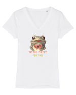 I`M TOO PRETTY FOR THIS - BROASCA Tricou mânecă scurtă guler V Damă Evoker