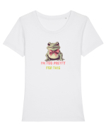I`M TOO PRETTY FOR THIS - BROASCA 2 Tricou mânecă scurtă guler larg fitted Damă Expresser