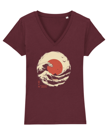 JAPONIA - THE GREAT WAVE OFF KANAGAWA 2  Burgundy