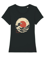 JAPONIA - THE GREAT WAVE OFF KANAGAWA 2  Tricou mânecă scurtă guler larg fitted Damă Expresser
