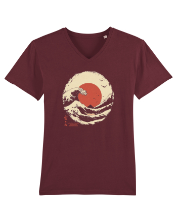 JAPONIA - THE GREAT WAVE OFF KANAGAWA 2  Burgundy
