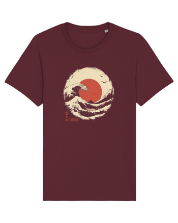 JAPONIA - THE GREAT WAVE OFF KANAGAWA 2  Burgundy