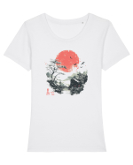 JAPONIA - NATURA (Shizen) 4 Tricou mânecă scurtă guler larg fitted Damă Expresser