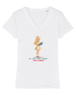 NO, I DON`T NEED A PRINCE, I HAVE A CAREER 2 Tricou mânecă scurtă guler V Damă Evoker