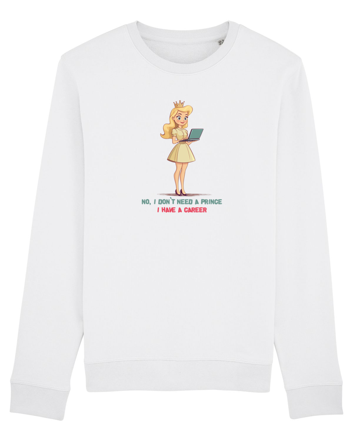 Bluză mânecă lungă Unisex Rise White