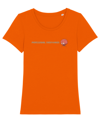 PROFESSIONAL OVERTHINKER - CREIER INCINS - LATERAL Bright Orange