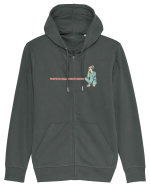 PROFESSIONAL OVERTHINKER - GANDITOAREA - LATERAL Hanorac cu fermoar Unisex Connector