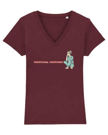 PROFESSIONAL OVERTHINKER - GANDITOAREA - LATERAL Burgundy
