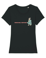 PROFESSIONAL OVERTHINKER - GANDITOAREA - LATERAL Tricou mânecă scurtă guler larg fitted Damă Expresser