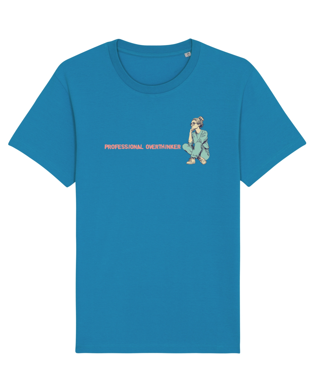 Tricou mânecă scurtă Unisex Rocker Azur