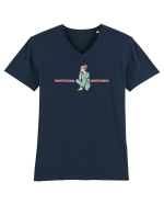 PROFESSIONAL OVERTHINKER - GANDITOAREA  Tricou mânecă scurtă guler V Bărbat Presenter