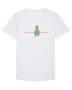 PROFESSIONAL OVERTHINKER - GANDITOAREA  Tricou mânecă scurtă guler larg Bărbat Skater