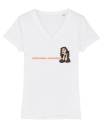 PROFESSIONAL OVERTHINKER - GANDITOAREA 2 - LATERAL Tricou mânecă scurtă guler V Damă Evoker
