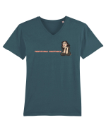PROFESSIONAL OVERTHINKER - GANDITOAREA 2 - LATERAL Tricou mânecă scurtă guler V Bărbat Presenter