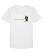 PROFESSIONAL OVERTHINKER - GANDITORUL DE LA HAMANGIA - lateral Tricou mânecă scurtă guler larg Bărbat Skater