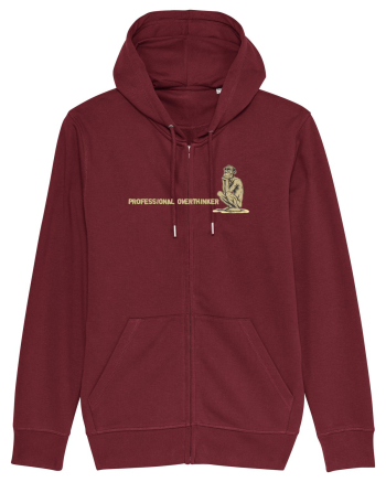 PROFESSIONAL OVERTHINKER - GANDITORUL - OM PRIMITIV -lateral Burgundy
