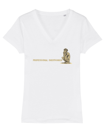 PROFESSIONAL OVERTHINKER - GANDITORUL - OM PRIMITIV -lateral White