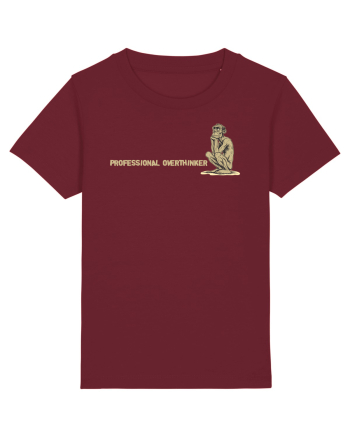 PROFESSIONAL OVERTHINKER - GANDITORUL - OM PRIMITIV -lateral Burgundy