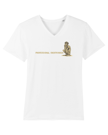 PROFESSIONAL OVERTHINKER - GANDITORUL - OM PRIMITIV -lateral White