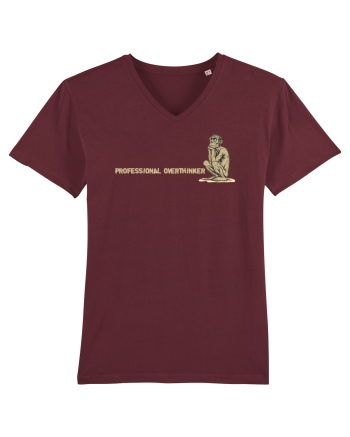 PROFESSIONAL OVERTHINKER - GANDITORUL - OM PRIMITIV -lateral Burgundy