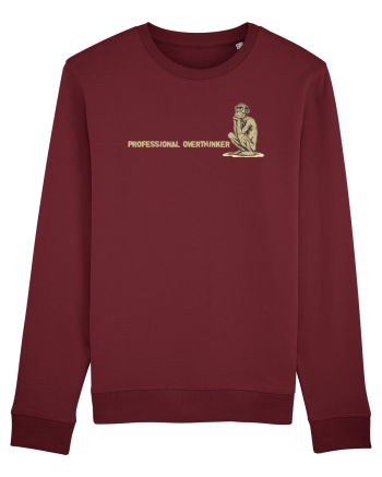 PROFESSIONAL OVERTHINKER - GANDITORUL - OM PRIMITIV -lateral Burgundy