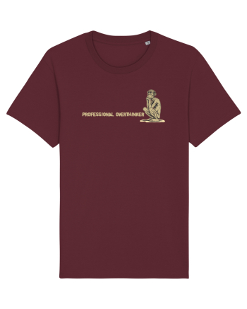 PROFESSIONAL OVERTHINKER - GANDITORUL - OM PRIMITIV -lateral Burgundy