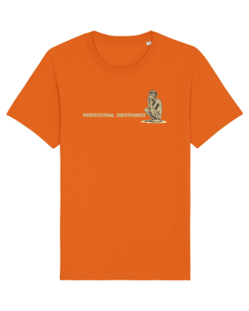 PROFESSIONAL OVERTHINKER - GANDITORUL - OM PRIMITIV -lateral Bright Orange