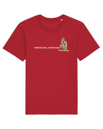PROFESSIONAL OVERTHINKER - GANDITORUL - OM PRIMITIV -lateral Red