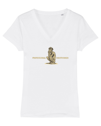 PROFESSIONAL OVERTHINKER - GANDITORUL - OM PRIMITIV  White