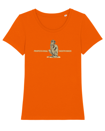 PROFESSIONAL OVERTHINKER - GANDITORUL - OM PRIMITIV  Bright Orange
