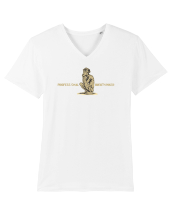 PROFESSIONAL OVERTHINKER - GANDITORUL - OM PRIMITIV  White