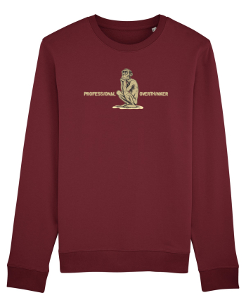 PROFESSIONAL OVERTHINKER - GANDITORUL - OM PRIMITIV  Burgundy