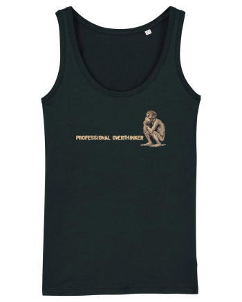PROFESSIONAL OVERTHINKER - GANDITORUL - OM PRIMITIV  2 lateral Black