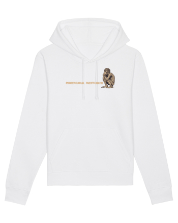 PROFESSIONAL OVERTHINKER - GANDITORUL - OM PRIMITIV  2 lateral White