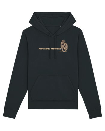 PROFESSIONAL OVERTHINKER - GANDITORUL - OM PRIMITIV  2 lateral Black