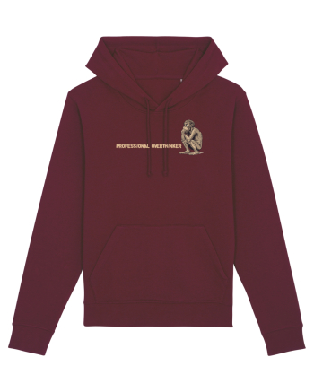PROFESSIONAL OVERTHINKER - GANDITORUL - OM PRIMITIV  2 lateral Burgundy